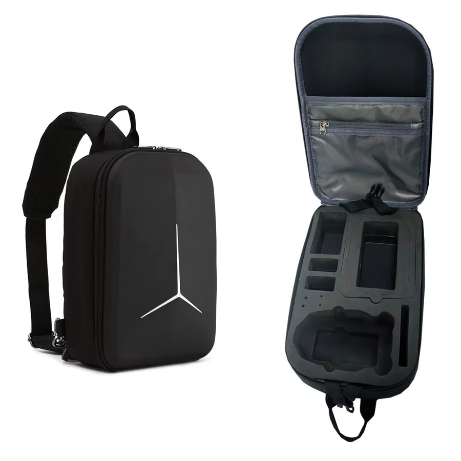 Tragetasche für DJI Mini 3 Pro und Mini 3 mit Schultergurt und Brusttasche für DJI RC/RC N2 Controller in Schwarz - Bild 5