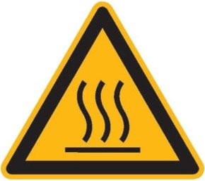 SafetyMarking Warnschild Folie SL Warnung vor heißer Oberfläche, Gelb, 10 Stück pro Bogen - Bild 1