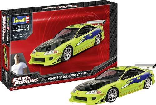 Revell Fast & Furious Brian's 1995 Mitsubishi Eclipse, Modellauto, 1:25, ab 10 Jahren - Bild 1