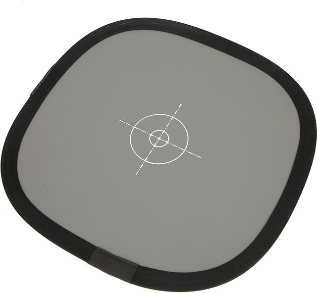 Shoemst Tragbare Weißabgleichskarte mit 18 Prozent Grau, Doppelseitige Fokussierplatte und Reflektorplatte für Digitale Spiegelreflexkamera, Grau, Breite: 30 cm - Bild 1