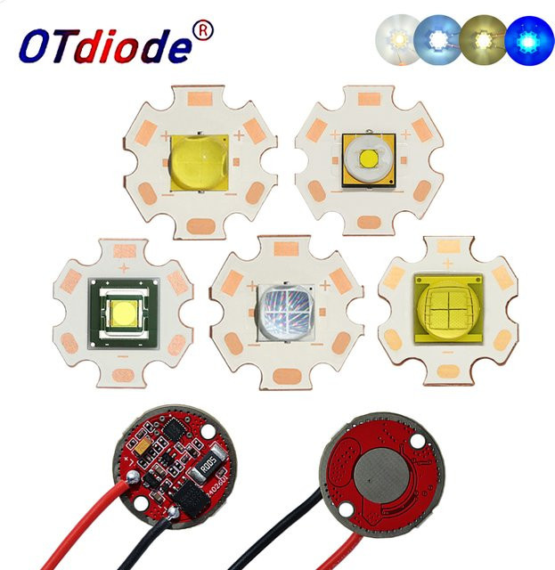 LED-Perlen Set mit XHP70.3 40W Flachchip und Taschenlampen-Treiber 23mm DC3.7V 10A in Kalt-Warmweiß - Bild 1