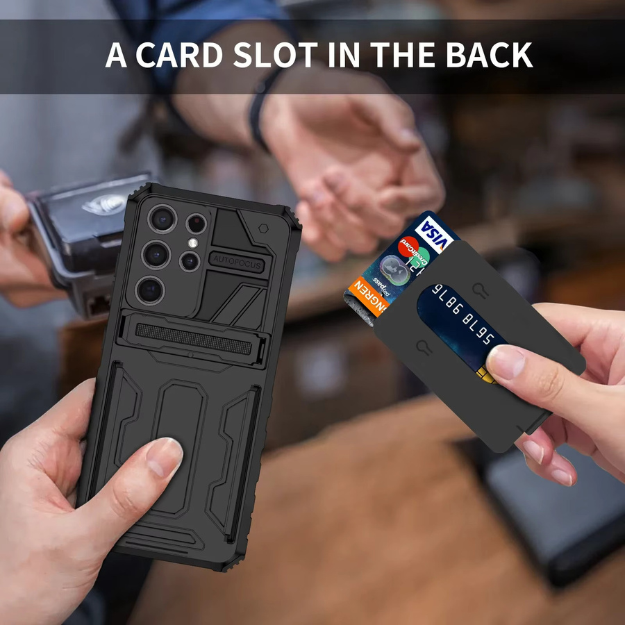 Wallet Card Flip Cover Schutzhülle für Samsung Galaxy S26 S25 Ultra S24 S24 FE Note 20 Ultra A16 A55 in Schwarz - Bild 4