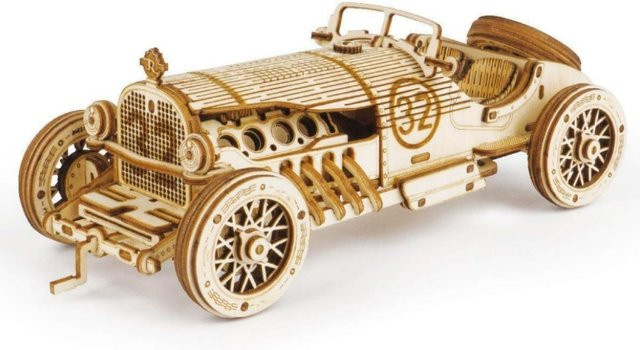 Robotime Klassisches Auto 3D Holzpuzzle, Modellbausatz, 1:15 Maßstab - Bild 1