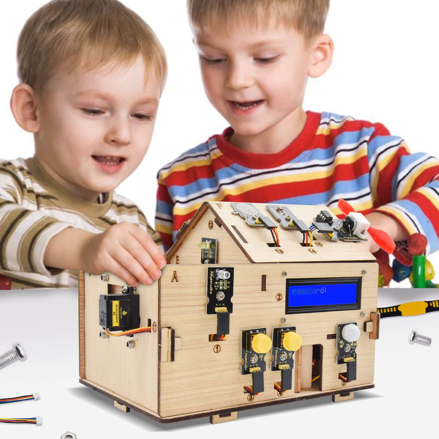 Keyes Studio Smart Home Kit für Arduino mit UnoPlus Board, Mixly und Scratch Programming, DIY House Kit, Multicolor - Bild 4
