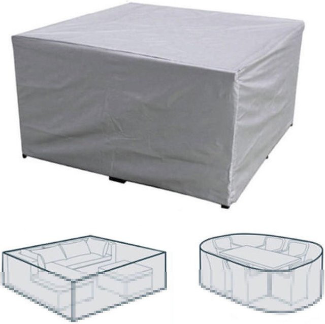 TOMTOP JMS Abdeckung für Terrassenmöbel aus Polyester, wasserabweisend und fleckbeständig, Farbe: Silber - Bild 1