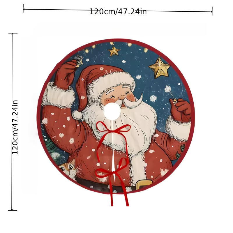 VIKAMA Weihnachtsbaum Rock mit Weihnachtsmann Cartoon Muster in Multicolour - Bild 3