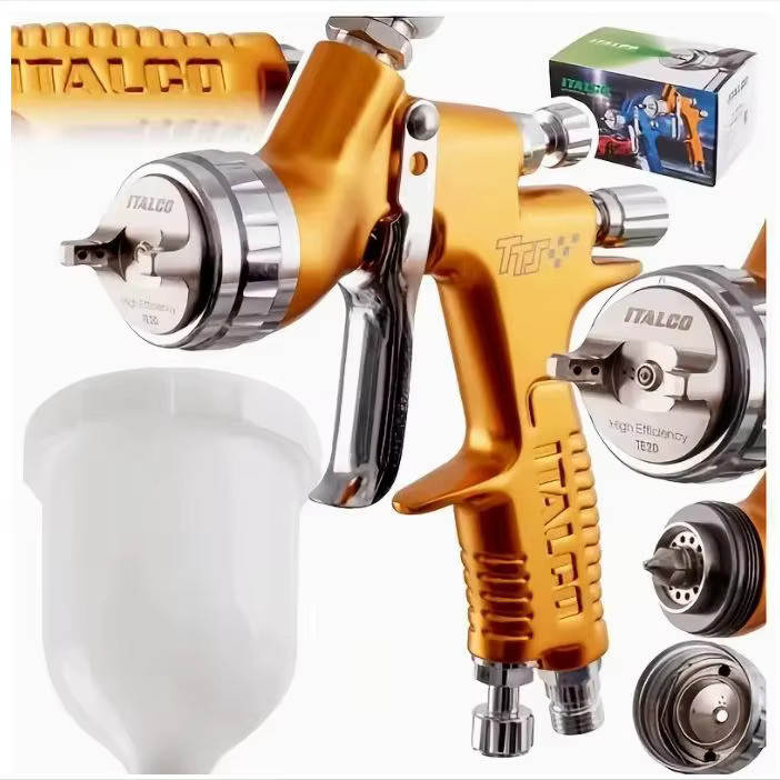 Italco Spritzpistole Pro Lite HVLP TTS Professionelles Spritzgerät in Gold - Bild 2