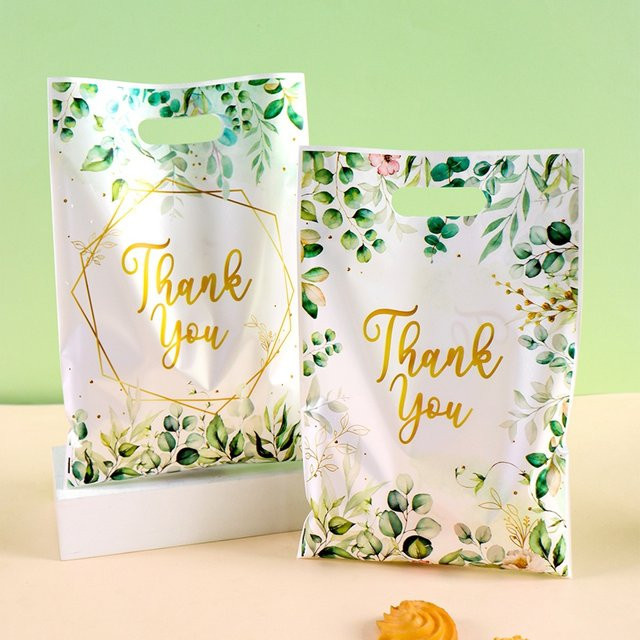 Dankeschön-Geschenktüten aus Kunststoff für Süßigkeiten und Kekse, ideale Verpackungsbeutel für Hochzeiten, Geburtstage und Partys - Bild 1