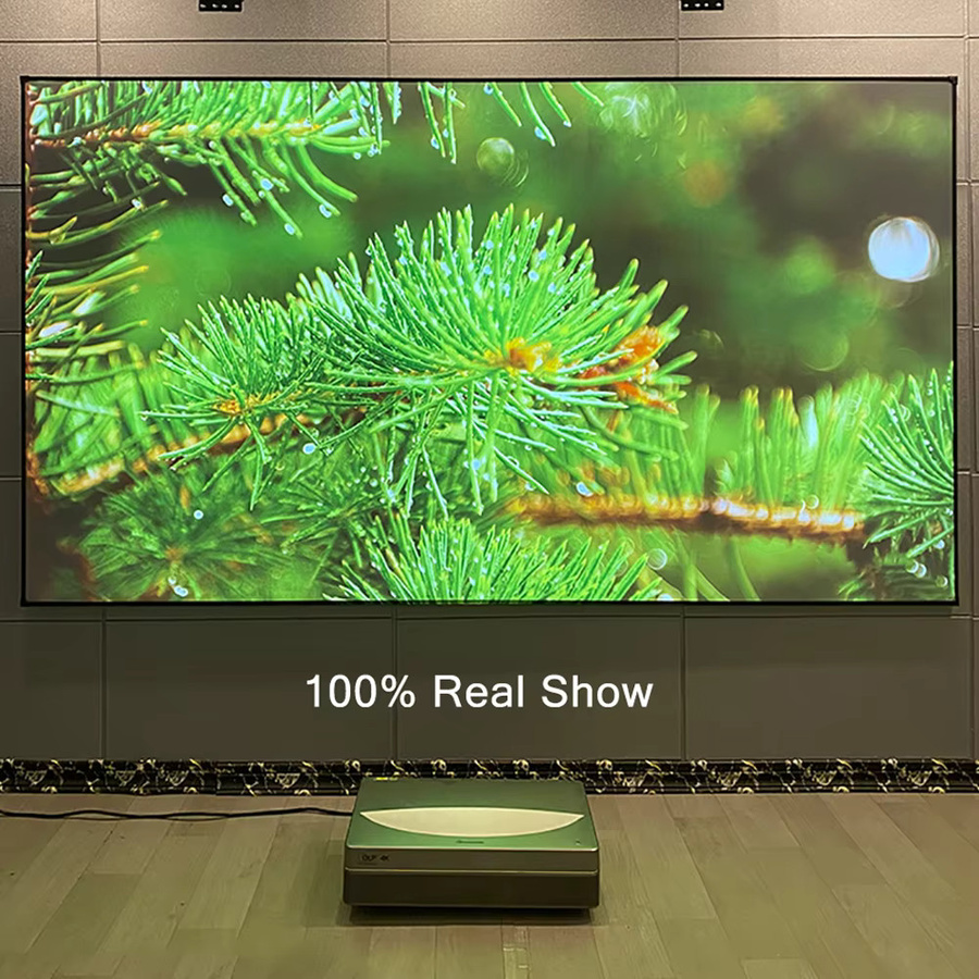 TOPMEIJIA ALR CLR UST Projektorleinwand mit festem Rahmen, 150 Zoll, 4K Ultra HD, 16:9, Weiß - Bild 2