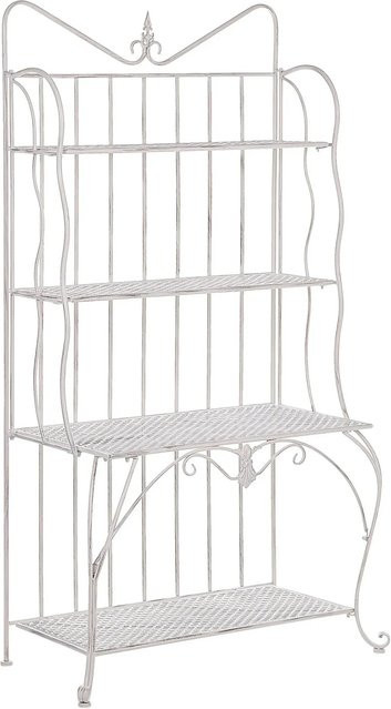 Beliani Badezimmerregal PAVONA in Hellbeige im Shabby Chic Stil, B/T/H: 50 x 17 x 94 cm - Bild 1