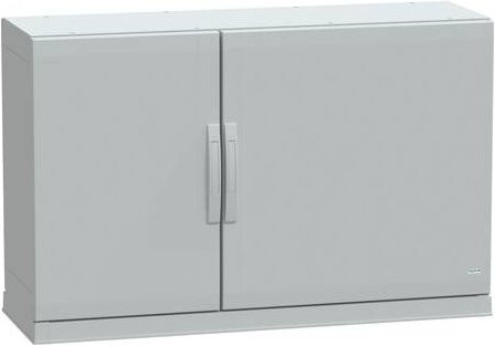 Schneider Electric Polyestergehäuse PLAZ mit Sockelrahmen und offenem Boden in Grau, H: 125 cm, B: 75 cm, T: 42 cm, IP54 - Bild 1