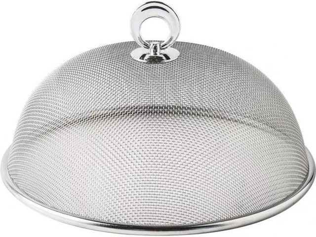 Edelstahl-Lebensmittelabdeckung als Netzdeckel für Kuchen und Brot, Farbe: Silber, Durchmesser: 24 cm - Bild 1