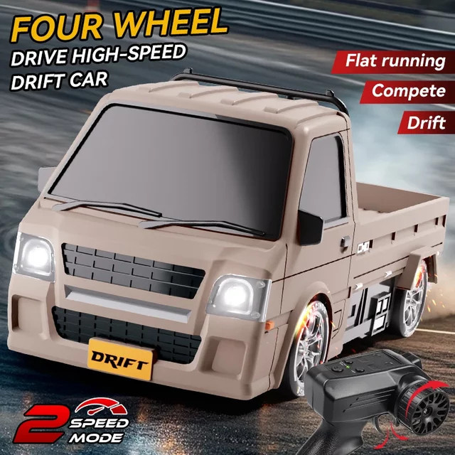 JJRC 1:24 4WD Drift RC-Auto, zwei Geschwindigkeitsmodi, Austauschbare Reifen, Einstellbare LED-Scheinwerfer - Bild 1