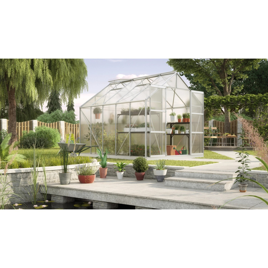 Vitavia Gewächshaus Uranus 8300 aus eloxiertem Aluminium mit Polycarbonat-Verglasung und Fundament, 8,3 m² - Bild 2