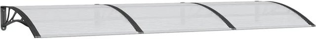 vidaXL Türvordach aus Polycarbonat in Schwarz B/T: 300 x 100 cm - Bild 1