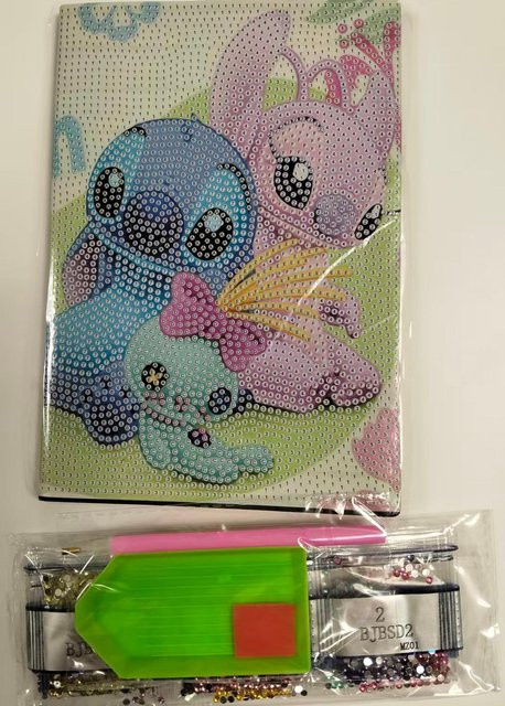 Potdemiel Diamantmalerei DIY A5 Notizbuch mit Punktraster und Hardcover aus Kunstleder in Multicolour - Bild 1