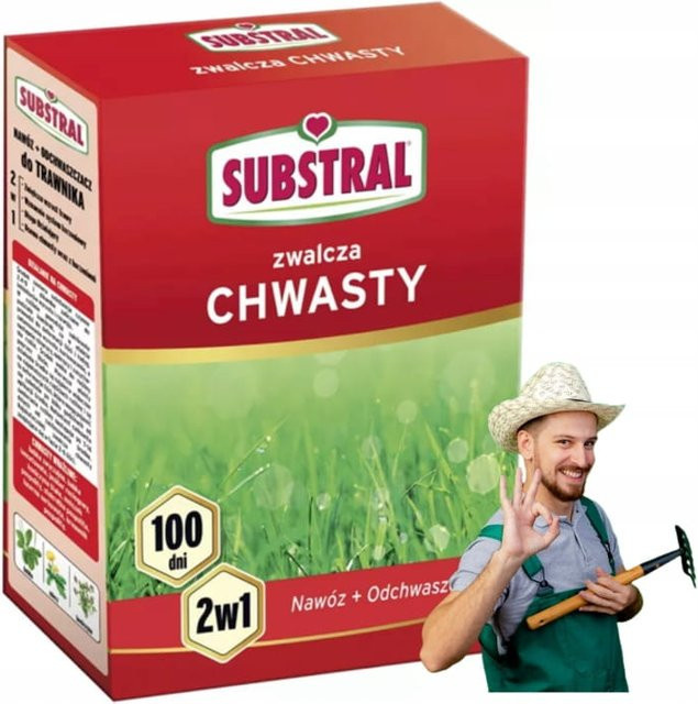 Substral Langzeitdünger für Rasen mit Unkrautbekämpfung, 1 kg - Bild 1