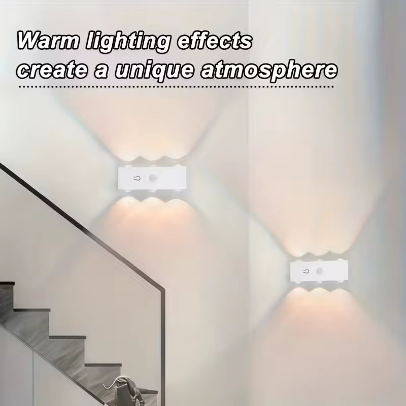 TLEDMP Wiederaufladbares RGB Nachtlicht mit Bewegungsmelder, dimmbare magnetische Wandleuchte in Weiß für Schrank, Treppe und Nachttisch - Bild 4