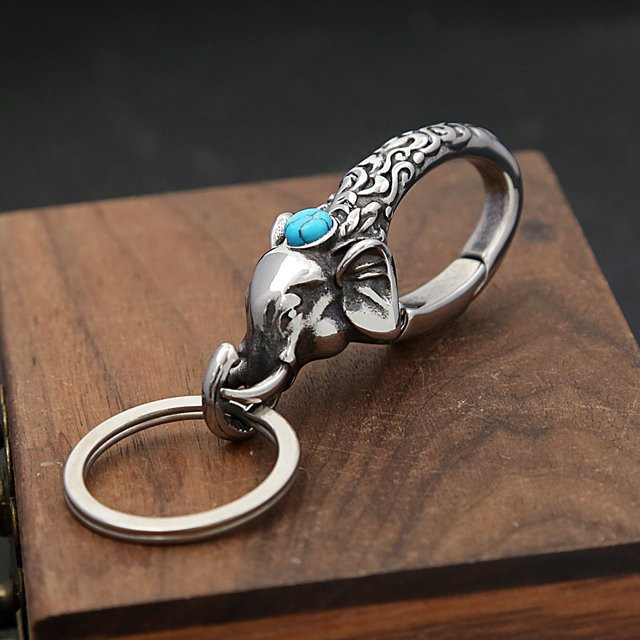 NORTHMAN Schlüsselanhänger Elefant, Edelstahl, Silber, Unisex - Bild 1