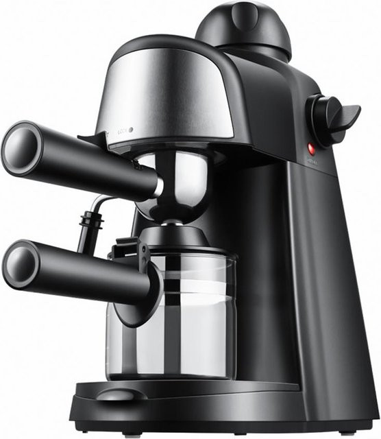 Tooarts Espressomaschine mit Dampfmilchaufschäumer, 800 W, 5 Bar, 240 ml Fassungsvermögen, Schwarz - Bild 1
