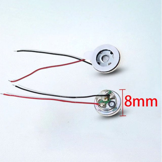 JCD 32R Runde 8mm Kopfhörer-Lautsprecher Subwoofer TWS Treiber-Einheit in Silber für DIY-Reparaturen - Bild 1