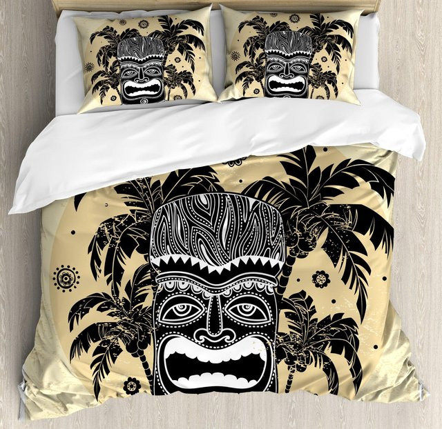 Tiki Bar Bettwäsche-Set mit Aborigine-Kunst Design von Creative Homewares, 3-teilig, B/H: 135 x 200 cm - Bild 1