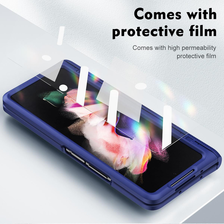 Stoßfeste Schutzhülle mit Glasfolie für Samsung Galaxy Z Fold Serie in Blau - Bild 1