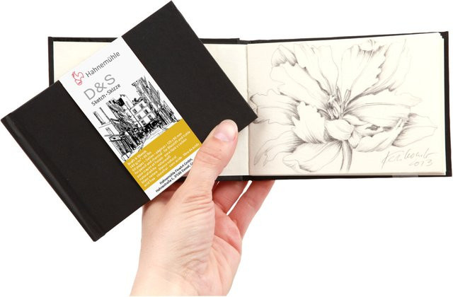Hahnemühle Skizzenbuch schwarz mit Lesezeichen, 140g, B x H: 9 x 12,5 cm - Bild 1