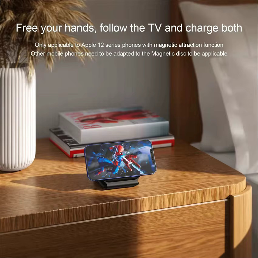 VIKEFON 3-in-1 Magnetisches Tragbares Kabelloses Ladegerät für iPhone 15 14 13 12 Pro Max, Apple Watch und AirPods, Schwarz - Bild 3