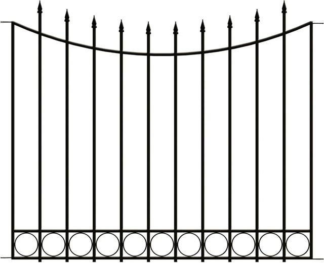 Floraworld Dekor-Zaunmatte Wave Anthrazit aus Stahl B/H: 125 x 102,5 cm - Bild 1