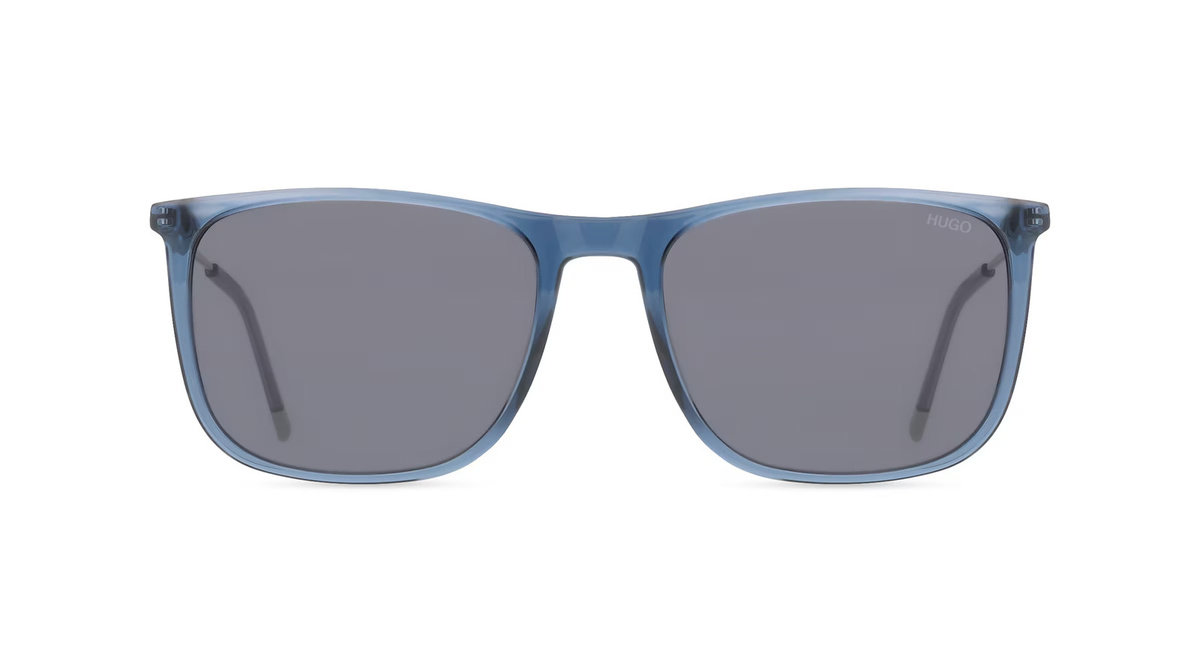 Hugo Boss 207437 Sonnenbrille Vollrand, Eckig, Kunststoff, Blau, Grau, Herren - Bild 1