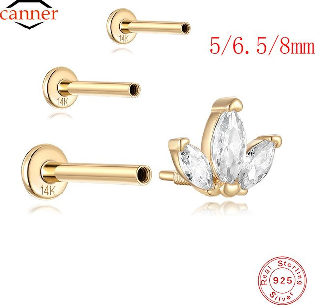 CANNER Ohrstecker 14K Gold, Zirkonia, Damen - Bild 1