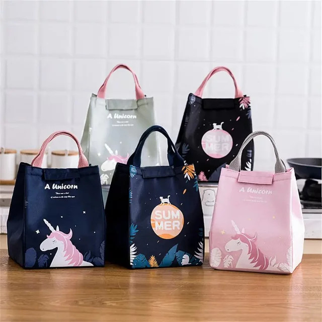 Isolierte Lunch Bag mit Cartoon-Design als thermische Brotdose und Kühltasche in Pink - Bild 1