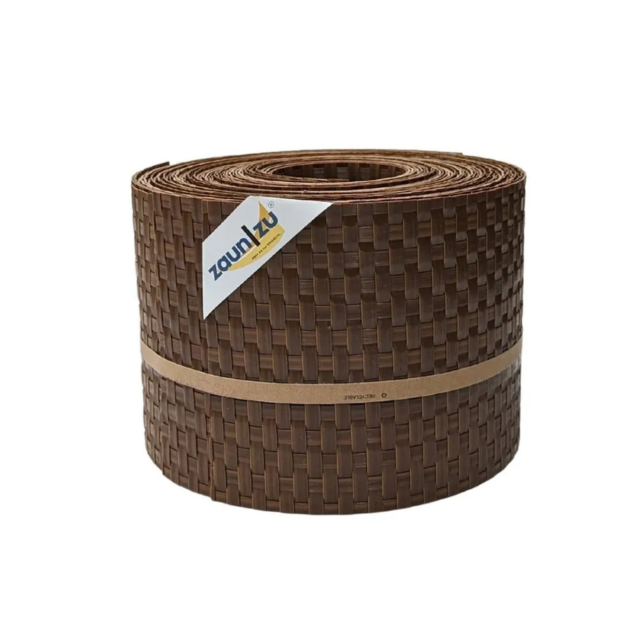 zaun zu Sichtschutzstreifen Rattan für Doppelstabmatten UV-beständig Honigbraun 10 x 2,55 m - Bild 2