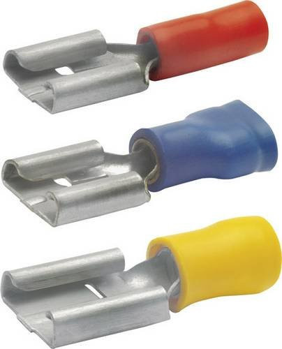 Klauke 7509 Flachsteckhülse Teilisoliert Gelb mit Steckbreite 9,50 mm und Steckdicke 1,20 mm - Bild 1