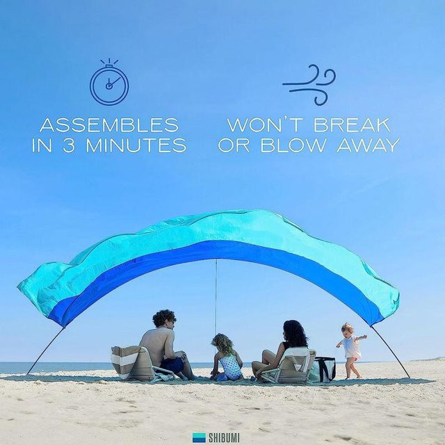 CICI Global Home Outdoor Strandzelt aus wasserdichtem Nylon für 3-4 Personen, B: 500 cm, T: 300 cm - Bild 1