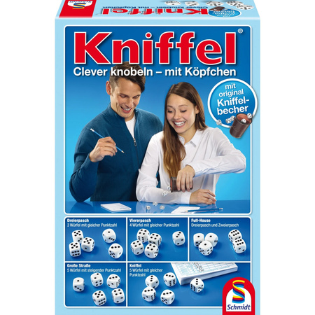 Schmidt Spiele Kniffel Würfelspiel mit Lederwürfelbecher