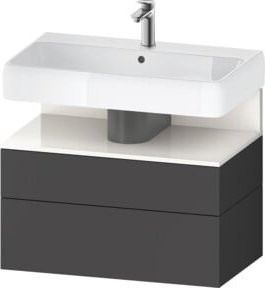 Duravit Waschtischunterschrank Qatego in Grau Matt, Wandhängend, B: 79 cm, T: 47 cm, H: 59 cm - Bild 1