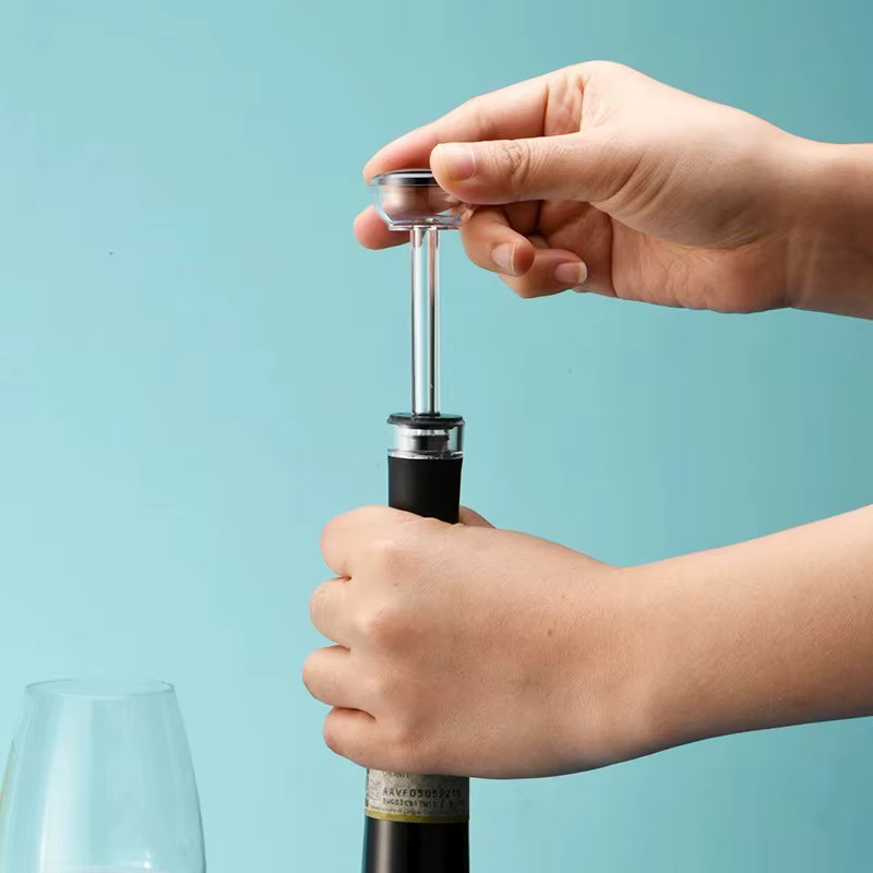 SUNFILI 5er Set Luftdichte Flaschenverschlüsse aus Kunststoff in Schwarz für Wein, Bier und Soda - Bild 4