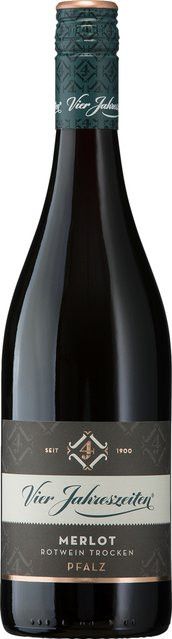 Vier Jahreszeiten Merlot Rotwein, 2024, Pfalz, trocken, 0,75 l - Bild 1