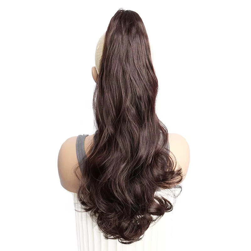 Synthetischer, langer, lockiger Pferdeschwanz Clip-in-Haarverlängerung, Damen - Bild 6