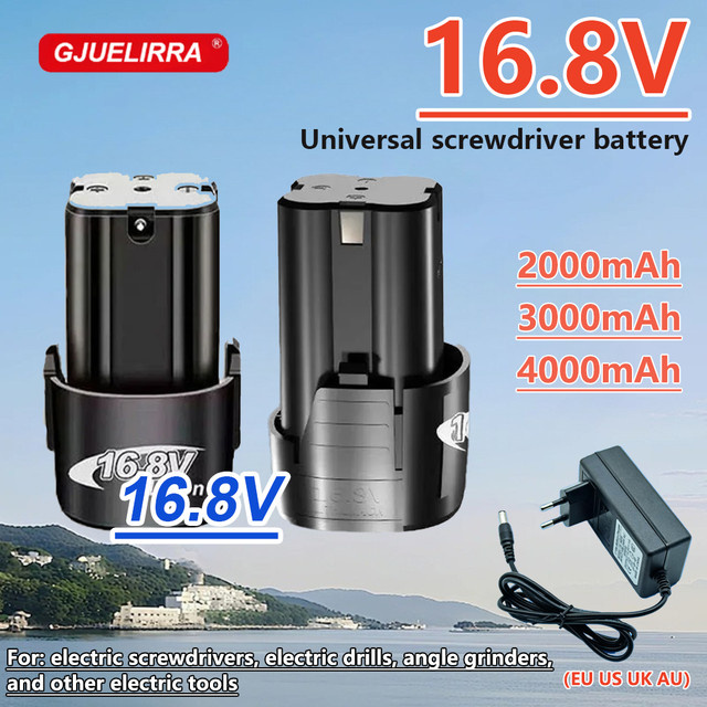GJUELIRRA Universeller 16,8-V-Lithium-Akku in Schwarz für elektrische Schraubendreher, Bohrmaschinen und Mini-Winkelschleifer - Bild 1