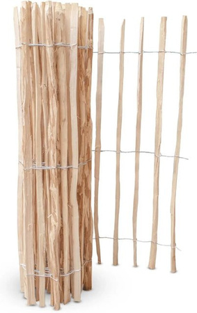 Stiltreu Palisadenzaun Haselnuss aus unbehandeltem Holz, Farbe: Braun, B: 500 cm, H: 120 cm