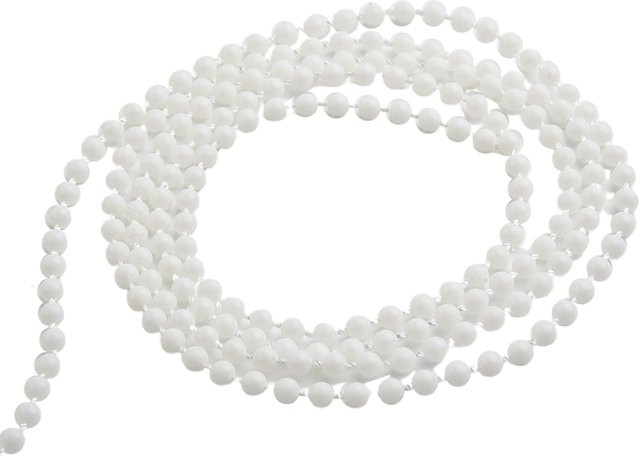 Weiße Rollo-Kettenzug-Schnur aus Kunststoff, 10 Meter Perlenkette für römische Vorhänge und Jalousien - Bild 1