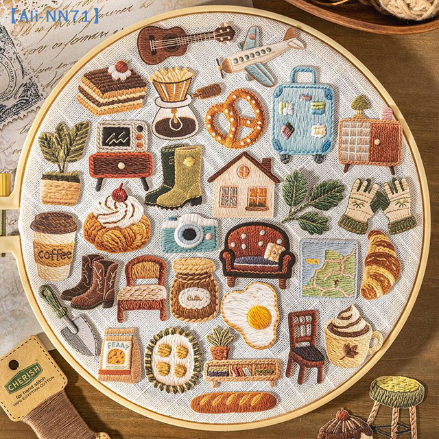 30 Stück Plüsch-Aufkleber mit Heim-Motiv in Multicolour für Scrapbooking und DIY-Dekoration NN71 - Bild 1