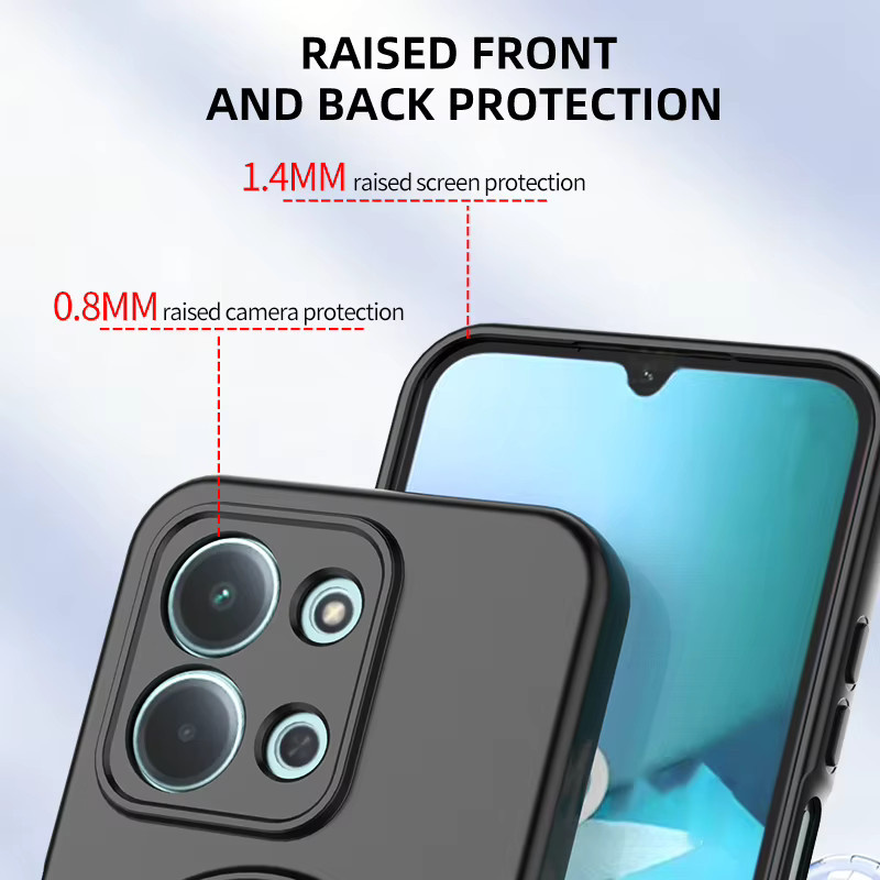Magnetische und 360 Grad rotierende kabellose Lade-Telefonhülle für Xiaomi Redmi 15C 4G und Note 15 Pro 5G in Schwarz, stoßfeste Schutzhülle in Militärqualität - Bild 3