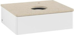 V&B Waschtischunterschrank Antao ohne Frontstruktur in Weiß, B/T/H: 60 x 50 x 19 cm - Bild 1