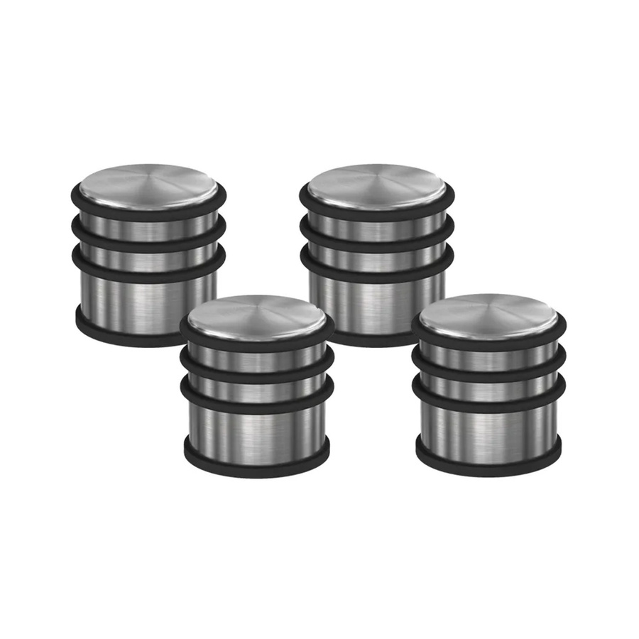 BASI Boden-Türstopper BTS 21 Set aus Edelstahl in Silber, 4 Stück - Bild 2