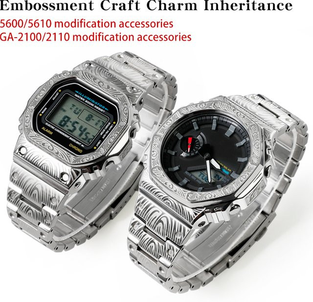 Uhrenarmband Edelstahl, Silber - Bild 1