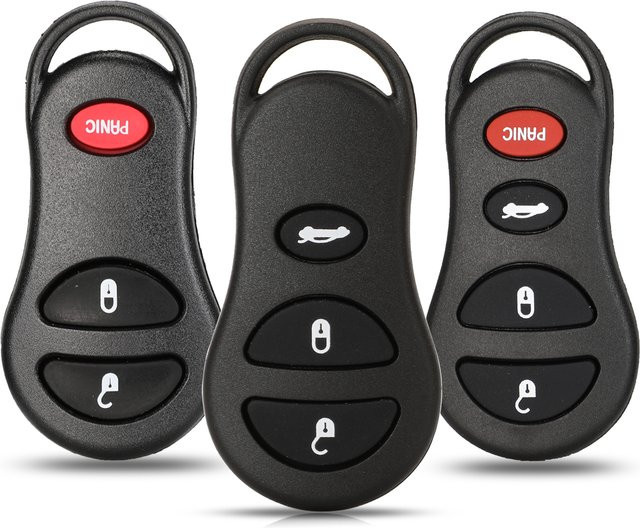 Jingyuqin Smart Fernbedienung Schlüssel Shell Fall Abdeckung Ersatz für Chrysler Sebring Jeep Liberty Dodge in Schwarz - Bild 1